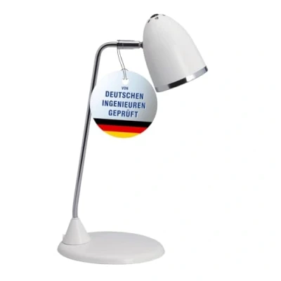 Abbildung von Schreibtischlampe Starlet, weiß, Höhe 41 cm, Metall E27 LED
