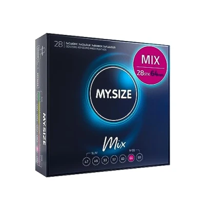 Abbildung von My.Size Mix Kondome Größe 6, 64 mm, Großpackung, Inhalt 28 Stück