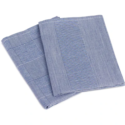 Abbildung von Gözze Geschirrtuch Set, 4 teilig, 100% Baumwoll Jacquard Stoff, Hohe Materialdichte (200 g/m²), 50 x 70 cm Blau