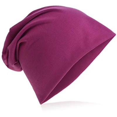 Abbildung von Jersey Slouch Beanie Long Mütze Unisex Unifarbe Herren Damen Trend Orchidee