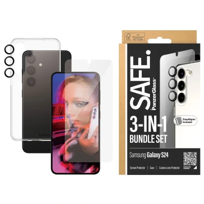 Abbildung von Samsung Galaxy S24 Hülle Kunststoff PanzerGlass Hard Case/Backcover Handyhülle Transparent Shockproof/Stoßfest