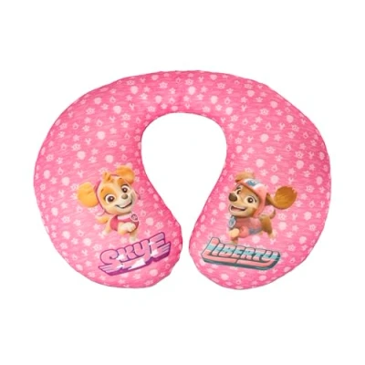 Abbildung von PAW PATROL Nackenkissen für Mädchen mit den Charakteren Skye und Liberty. Perfekt Reisen. Besonders bequem waschbar.