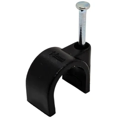 Abbildung von Lumonic 100x Nagelschelle 14mm für Kabel schwarz Kabelschelle mit 30mm Nagel z.B. zur Befestigung an der Wand Kabelklemmen verschiedene Größen 4 1