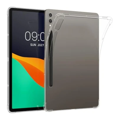Abbildung von kwmobile Hülle kompatibel mit Samsung Galaxy Tab S9+ / S9 FE+ S10+ weiches TPU Silikon Case Transparent Tablet Cover