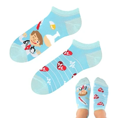 Abbildung von TODO Lustige Socken Damen und Herren, Coole mit Motiv Bunte, Mehrfarbige, Verrückte (35 38, Doctor LOW)