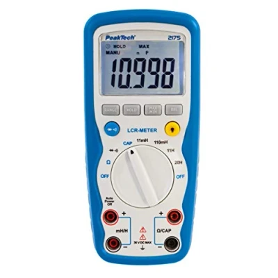 Abbildung von PeakTech 2175 LCR Meter für Widerstand, Kapazität, Induktivität, Messgerät, 11000 Counts, beleuchtetes LCD Display, Staub &amp; Wasserdicht IP67, Digitales Multimeter, Strommessgerät, Durchgangsprüfer