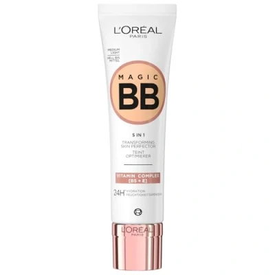 Abbildung von L&#039;Oréal Paris Getönte Tagescreme, Für 24h Feuchtigkeit und einen ebenmäßigen Teint, Magic BB Teint Optimierer, Nr. 03 Medium Light (Mittel Hell), 1 x 30 ml