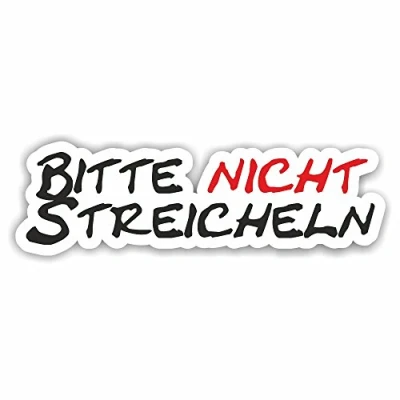 Abbildung von folien zentrum Bitte Nicht Streicheln 14x4cm hochwertiger Aufkleber Auto Tuning OEM &amp; JDM Sticker Lustige Sprüche für Stickerbomb Autoaufkleber Made in Germany