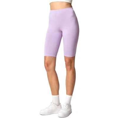 Abbildung von Merry Style Damen Sport Leggings kurz Sportleggings Radlerhose Sporthose aus Viskose MS10 145 (Hellviolett, L)