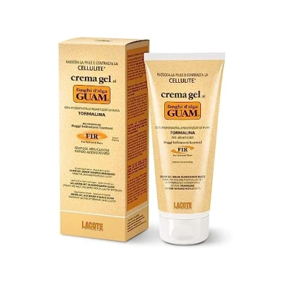 Abbildung von Guam, Creme Gel mit Guam Algen FIR Schlamm, Tourmalinee für die Vorteile der fernen Infrarotstrahlen, Made in Italy, 200 ml Packung