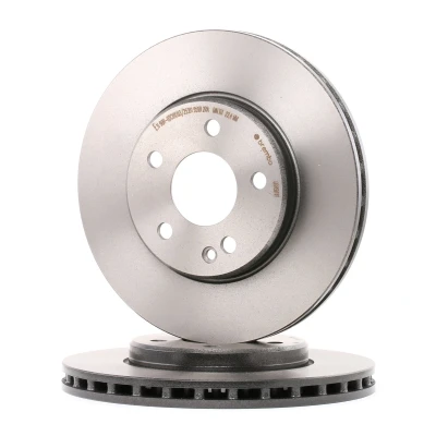 Abbildung von BREMBO COATED DISC LINE 09.8681.11 Bremsscheibe 288 25 5 innenbelüftet beschichtet hochgekohlt mit Schrauben MERCEDES BENZ: B Class, A Class