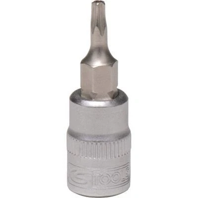 Abbildung von KS TOOLS 911.1704 Steckschlüsseleinsatz DIN 3120, ISO 1174 TS25 Chrom Vanadium Stahl mit Stirnlochbohrung