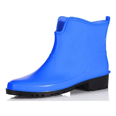 Abbildung von Ladeheid Gummistiefel Damen Kurz Wasserdicht Damenschuhe Elegant und Bequem LA 930 (Blau, 42 EU)