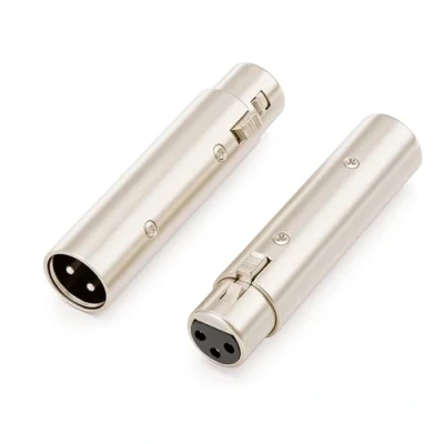 Abbildung von Zerone 2 x 3 poliger XLR Stecker auf Buchse, Audio /Mikrofon Verlängerungsadapter, Gender Changer Coupler