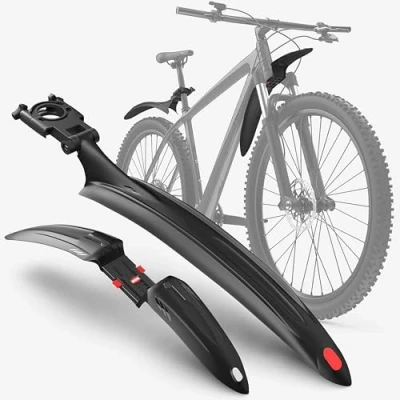 Abbildung von VELMIA Fahrrad Schutzblech Set [24 29 Zoll] Universal Fahrradschutzblech, Mountainbike, MTB Steckschutzblech zum Schutz vor Spritzwasser &amp; Schmutz