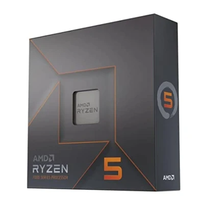 Abbildung von AMD Ryzen 5.7600X Prozessor, 6 Kerne/12 Threads ungedrosselt, Architektur Zen 4, 38MB L3 Cache, 105W TDP, bis zu 5,3 GHz Boost Frequenz, Sockel 5, DDR5 &amp; PCIe 5.0 Schwarz