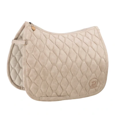 Abbildung von Eskadron Platinum Dressursatteldecke Metallic Faux Leather Tan Taupe Pony