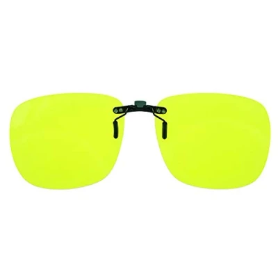 Abbildung von Sports Vision&#039;s Gelb Nachtsicht Polarisierte Sonnenbrillen Blendschutz Aufsatz Hochklappbar Metallclip Unisex 100% UV Schutz Autofahrerbrille für Männer und Frauen
