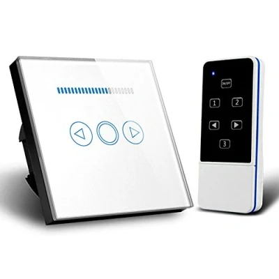 Abbildung von Touch Dimmer Schalter 500W Fernbedienung gehärtetes Panel Lichtschalter (Weiß)