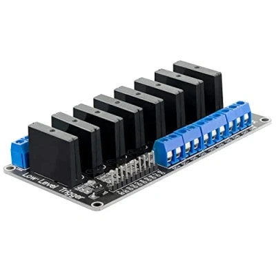 Abbildung von AZDelivery 8 Kanal Relais Modul 5V DC Solid State Low Level Trigger Power Switch Board kompatibel mit Arduino und Raspberry Pi inklusive eBook!