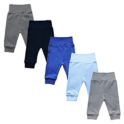 Abbildung von MEA Baby Unisex Hose aus 100% Baumwolle im 5er Pack/Pumphose. Babyhose für Jungen Mädchen, Schlupfhose (104, Jungen)