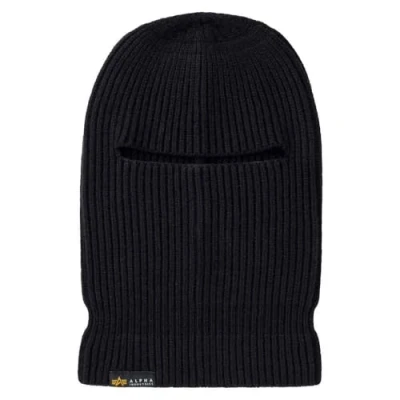 Abbildung von Alpha Industries Label Balaclava Unisex Mütze, Größe: One Size, Black