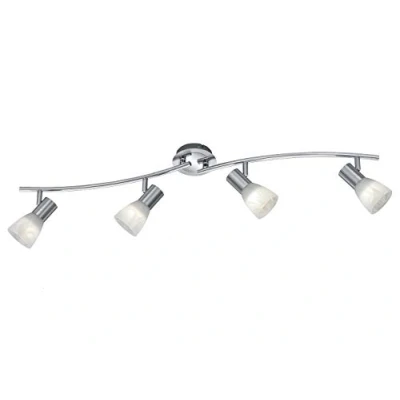 Abbildung von Trio Leuchten LED Deckenleuchte &quot;Levisto&quot; in Nickel matt, Glas alabasterfarbig weiß 871010407