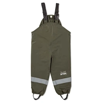 Abbildung von Sterntaler Kleinkind Jungen Regenhose Kinder Träger Regenträgerhose Kind Wasserdicht Druckknopf und verschweißte Nähte dunkelgrün, 116