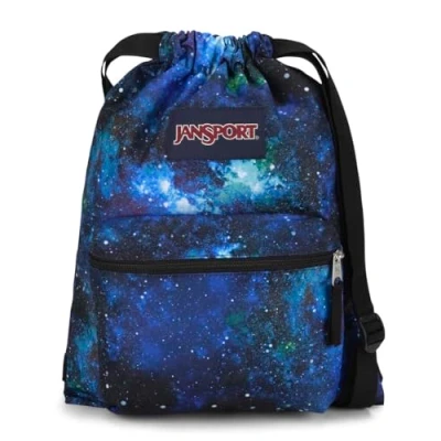 Abbildung von JanSport DRAWSACK Kleiner Rucksack, Cyberspace Galaxy (Schwarz)