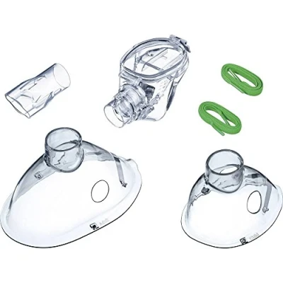 Abbildung von Beurer IH 55 Yearpack, Zubehör zum Inhalator mit Schwingmembran Technologie, desinfektionsfähig, Vernebler, Mundstück, Erwachsenenmaske, Kindermaske