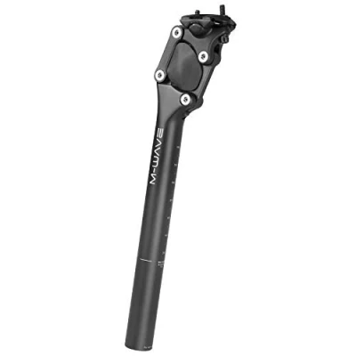 Abbildung von M Wave Unisex Erwachsene Fourspring Parallelogrammsattelstütze, Schwarz, 30,9 x 350 mm
