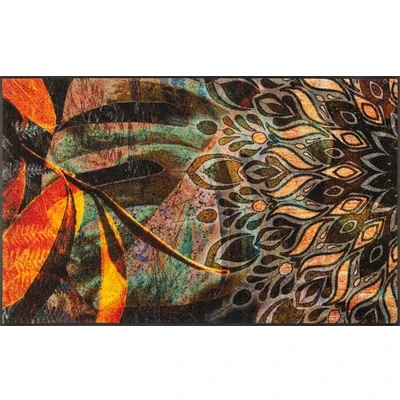 Abbildung von Wash+Dry Fußmatte, Jungle Dance 75x190cm, innen und außen, waschbar, bunt