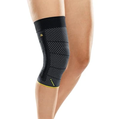 Abbildung von medi Genumedi E+motion 3.0 sportliche Kniebandage mit 3D Silikon Quarz Pelotte Größe: III Perfect Fit Haftband Einfaches Anziehen Passgenaue Geruchshemmend &amp; Thermoregulierend