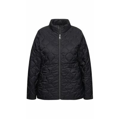 Abbildung von Ulla Popken Hyprar Quilted Waterrepellent Übergangsjacke, Damen, Größe: 42/44, Black