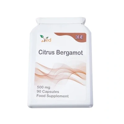 Abbildung von Ved Citrus Bergamot, Bio Bergamotte Extrakt, 500 mg, 90 Kapseln (Vorrat für 3 Monate)
