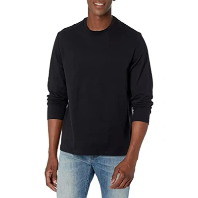 Abbildung von Amazon Essentials Herren Langärmeliges T Shirt, Normale Passform, Schwarz, XL
