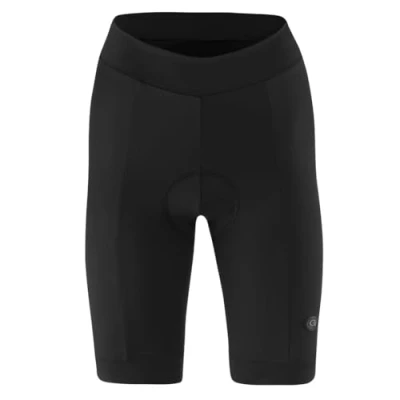 Abbildung von Gonso Lisa, Kurze Damen Fahrradhose, Radtight mit Dry Up Air Sitzpolster, Hohe Bewegungselastizität und Komfortbund, Enganliegende Passform, Schwarz, Gr. 36