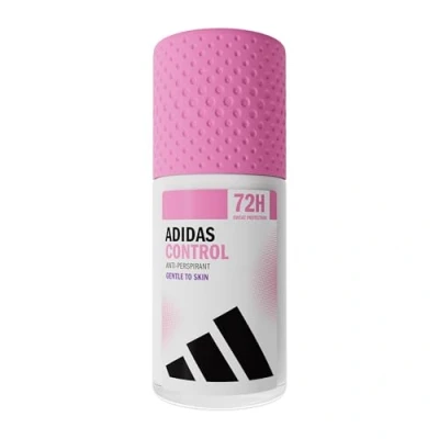 Abbildung von adidas Control Anti Transpirant Deo Roll On für sie, 48 Stunden Trockenschutz und langanhaltende Frische, vegan, 50 ml