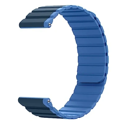 Abbildung von System S Armband 22 mm aus Silikon magnetisch für Samsung Galaxy Watch 5 4 in Blau