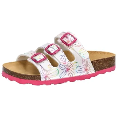 Abbildung von Lico Mädchen Bioline Flower Kids Pantoletten, Weiss Bunt, 35 EU