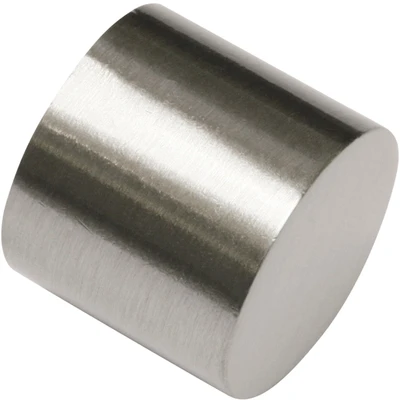 Abbildung von GARDINIA Endkappen für Gardinenstangen, Serie Chicago, Ø 20 mm, Metall, Schwarz matt, 2 Stück