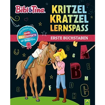 Abbildung von Bibi &amp; Tina Kritzel Kratzel Lernspaß: Erste Buchstaben: Für Kinder ab 5 Jahren Spielerische Schulvorbereitung. Lernübungen, Rätsel und Aufgaben mit den Freunden vom Martinshof