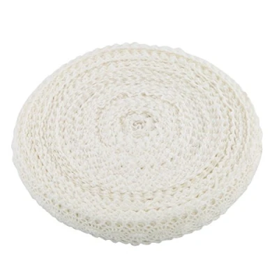 Abbildung von Naler 20M Spitzenband Weiße Borte Baumwolle Dekoband Vintage Spitzenborte Häkel für Basteln Nähen Hochzeit Deko Scrapbooking Geschenkbox