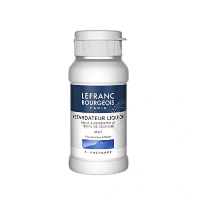 Abbildung von Lefranc &amp; Bourgeois 300677 flüssiger Trocknungsverzögerer, für Acrylfarben erhöht die Trocknungszeit, matt, 120ml Flasche Transparent