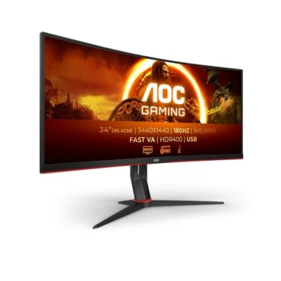Abbildung von AOC Curved Gaming LED Monitor »CU34G2XP/BK«, 86,4 cm/34 Zoll, 3440 x 1440 px, UWQHD, 1 ms Reaktionszeit, 180 Hz, Höhe, Drehung, Neigung