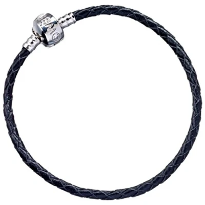 Abbildung von Harry Potter Leder Bettelarmband Schwarz
