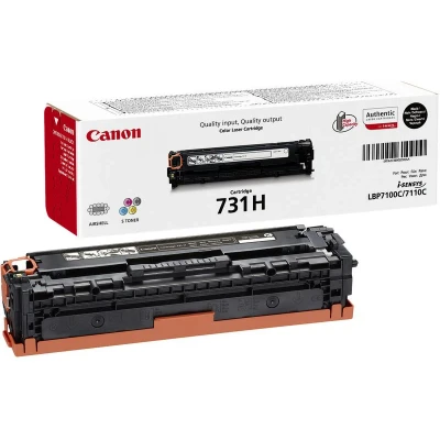 Abbildung von Canon 731H Bk original Toner Schwarz für ISensys Laserdrucker, XL, 242X552