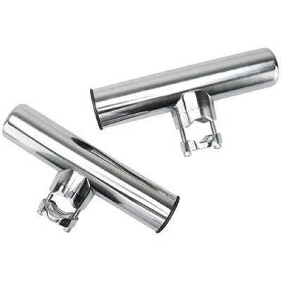 Abbildung von FreeTec 2x Edelstahl Angelrutenhalter Rotierbar Rutenhalter für Rails 25mm bis 32mm