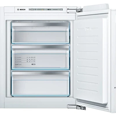 Abbildung von Bosch Hausgeräte GIV11AFE0 Serie 6 Einbau Gefrierschrank, A++, 144 kWh/Jahr, 72 l, LowFrost, FreshSense, x 56 (EEK E)