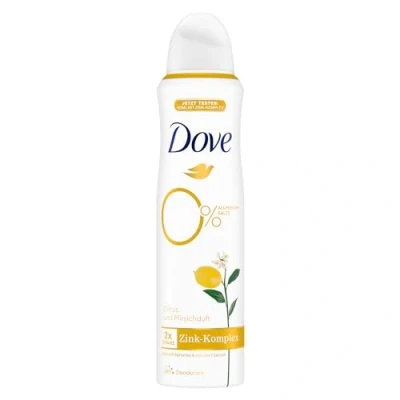 Abbildung von Dove Deodorant Spray Citrus und Pfirsichduft Deo mit pflegendem Zink Komplex 0% Aluminiumsalzen 150 ml